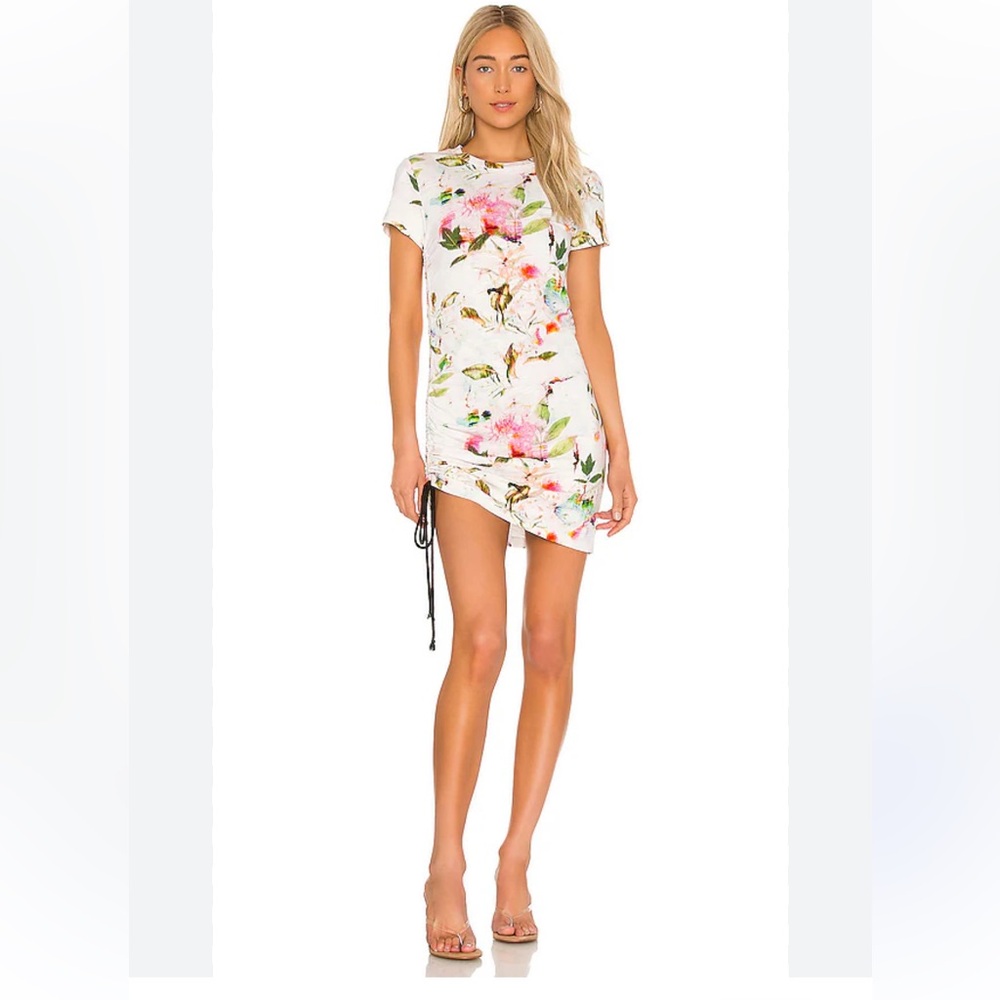 Pam & Gela White Floral Mini Dress